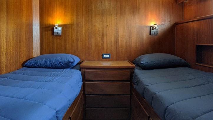 Twin beds cabin